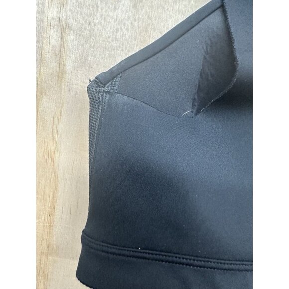 Nike Sports Bra Sz S Black T Shirt Three Hook Padded Push Up Intimates - Picture 3 of 6